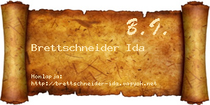 Brettschneider Ida névjegykártya